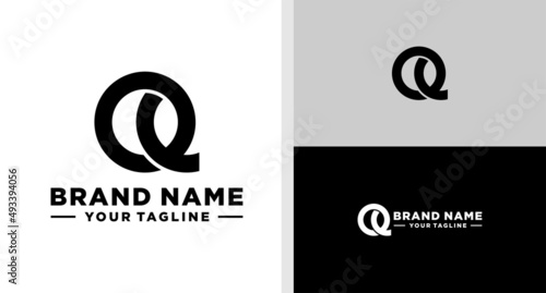 LETTER Q LOGO MONOGRAM UNUSUAL EDITABLE