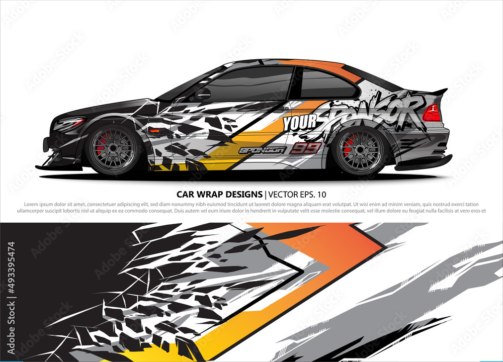car wrap design. simple lines with abstract background vector concept for vehicle vinyl wrap and automotive decal livery car wrap design. simple lines with abstract background vector concept for vehicle vinyl wrap and automotive decal livery