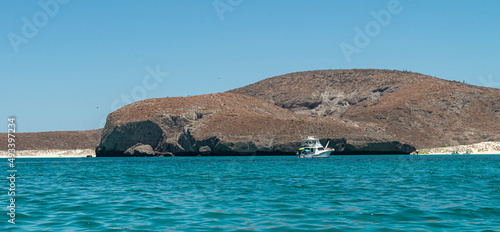 Photography Nautical vessel sayiling on the Sea of cortes in Baja California Sur