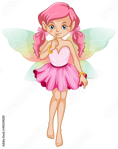 Beautiful fairy girl cartoon character