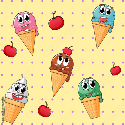 A various sweets on white background