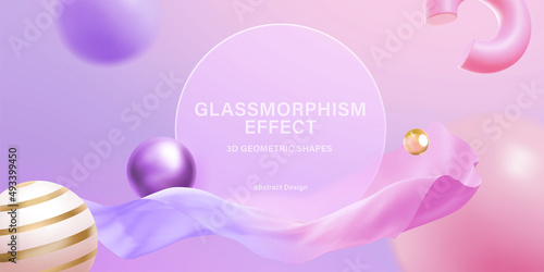 Geometric glassmorphism template