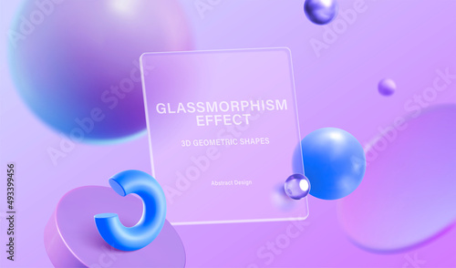 Geometric glassmorphism template