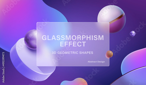 Geometric glassmorphism background