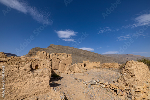 Mudbrick ruins Tanuf Oman