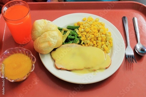 Cafeteria Tray of Food