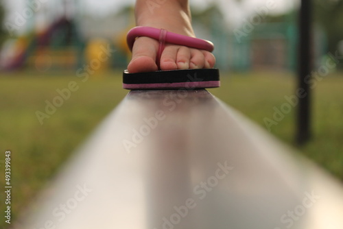 Foot on Balance Beam