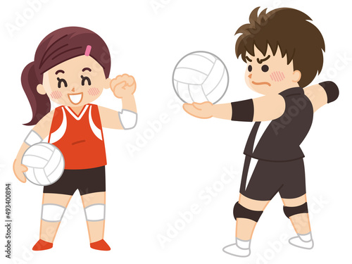 バレーボール選手　スポーツ　部活動