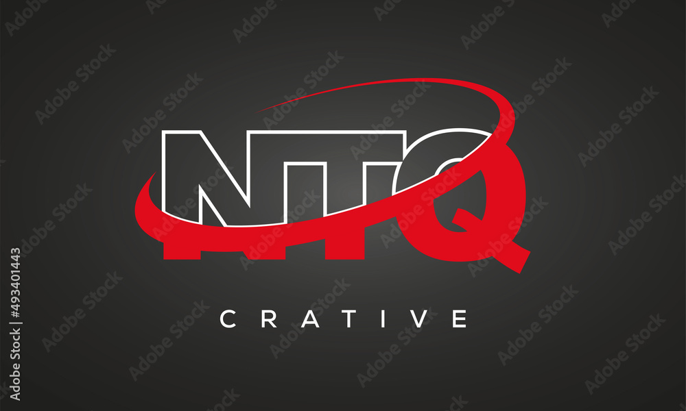 NTQ creative letters logo with 360 symbol vector art template design NTQ creative letters logo with 360 symbol vector art template design