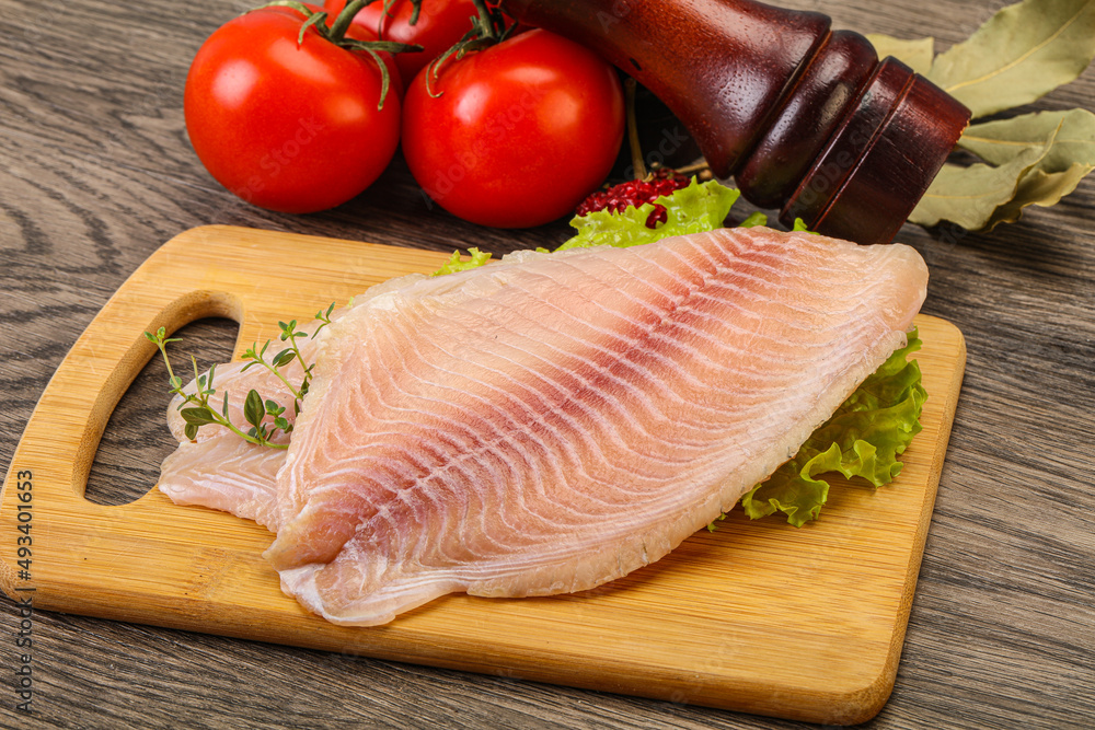 Raw tilapia fish for cooking Raw tilapia fish for cooking