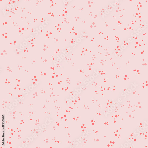 circle dots abstract seamless pattern in baby pink color palette