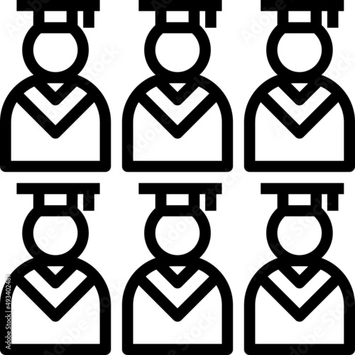 graduate modern line style icon