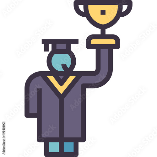 rewarding outline style icon