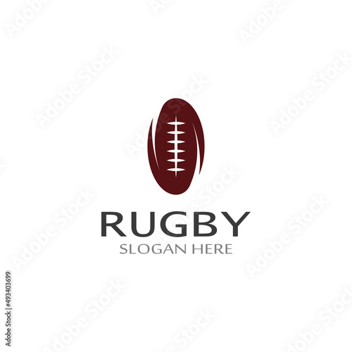 Rugby ball logo. Using a vector illustration template design concept. Can be used for sports logos and a team logo