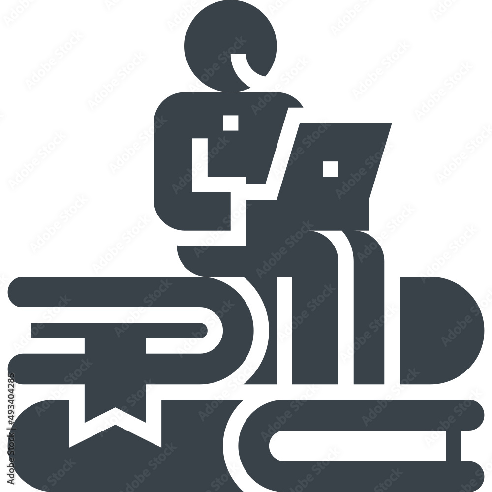 studying flat style icon studying flat style icon