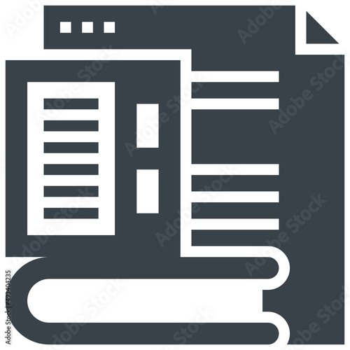 textbook flat style icon