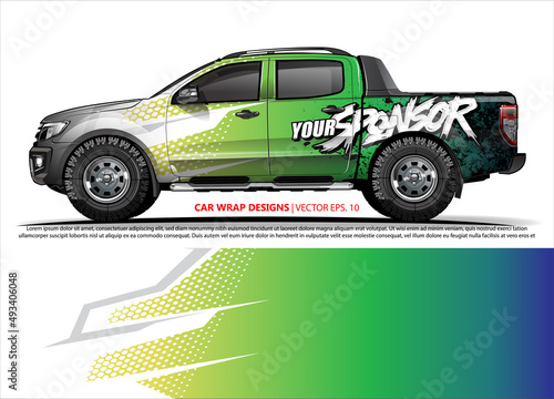 car wrap design. simple lines with abstract background vector concept for vehicle vinyl wrap and automotive decal livery