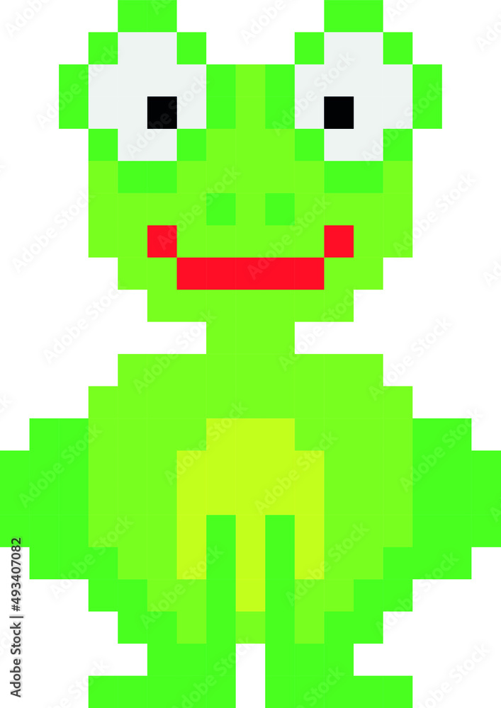 frog Pixel art vector illustration. frog pixel image or clip art. frog Pixel art vector illustration. frog pixel image or clip art.