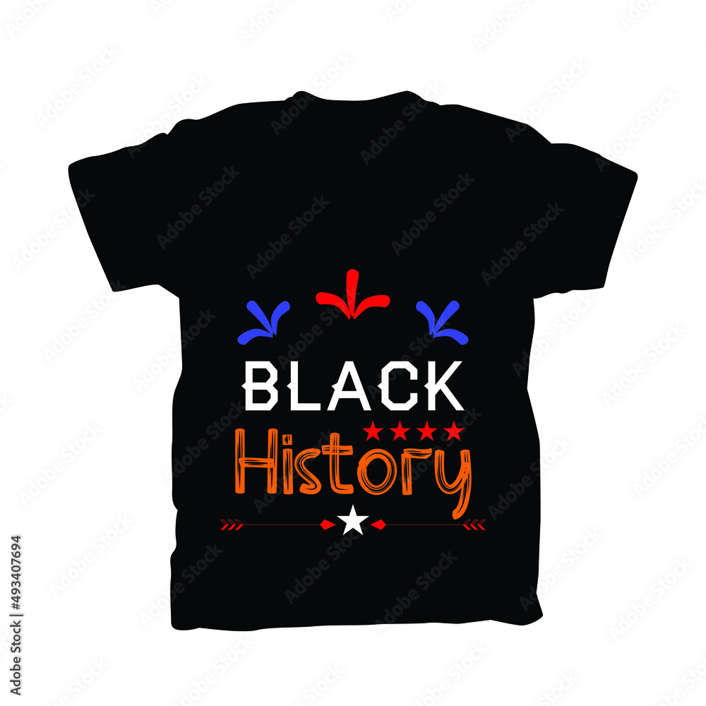 Fototapeta premium Black history t-shirt design