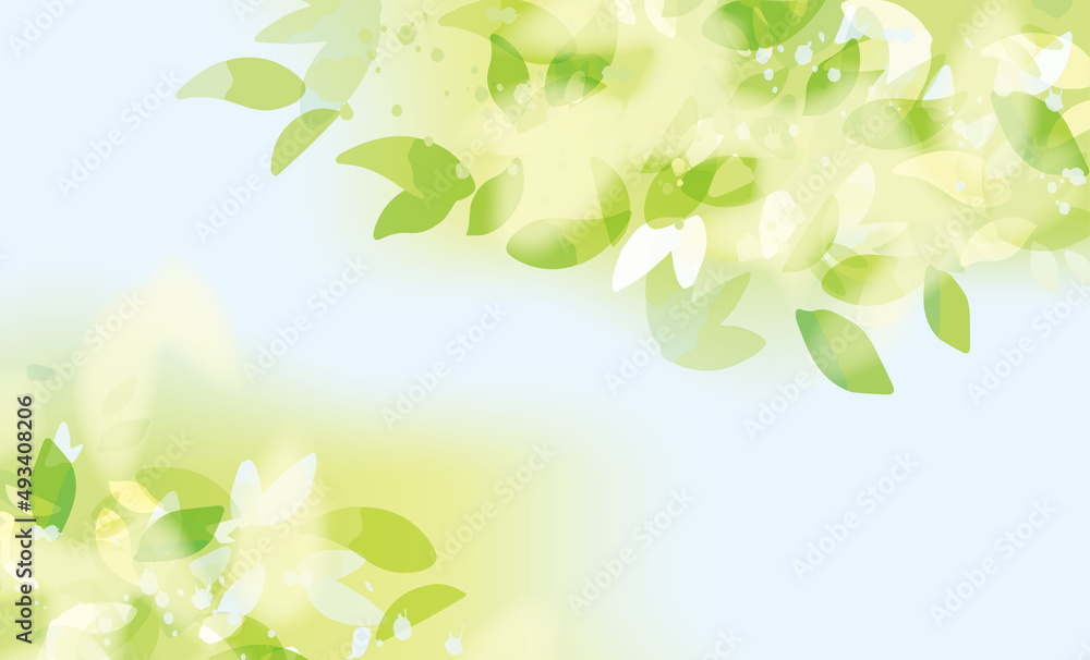 Naklejka premium 青空に輝く 青空イラスト