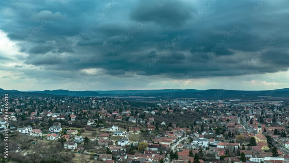 Sky clearing out after a rain in timelapse Sky clearing out after a rain in timelapse