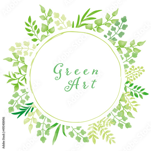 Wallpaper Mural グリーンリーフ　植物の背景イラスト Torontodigital.ca