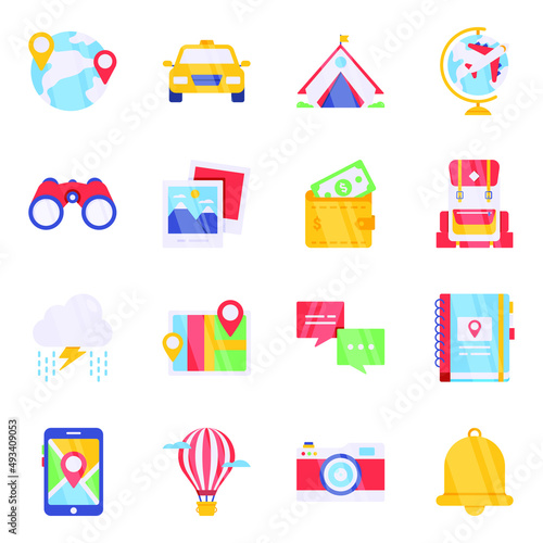 Pack of Transport Flat Icons

