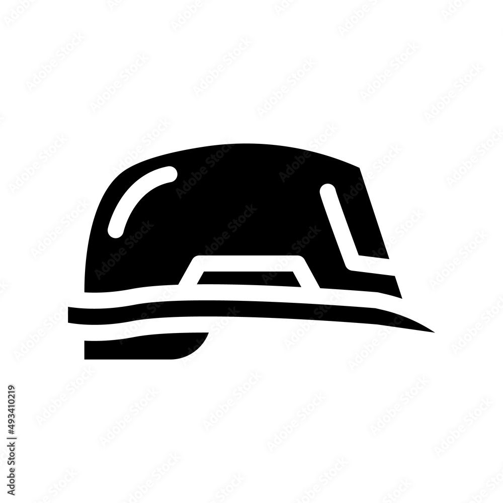 helmet builder hat accessory glyph icon vector. helmet builder hat accessory sign. isolated contour symbol black illustration helmet builder hat accessory glyph icon vector. helmet builder hat accessory sign. isolated contour symbol black illustration