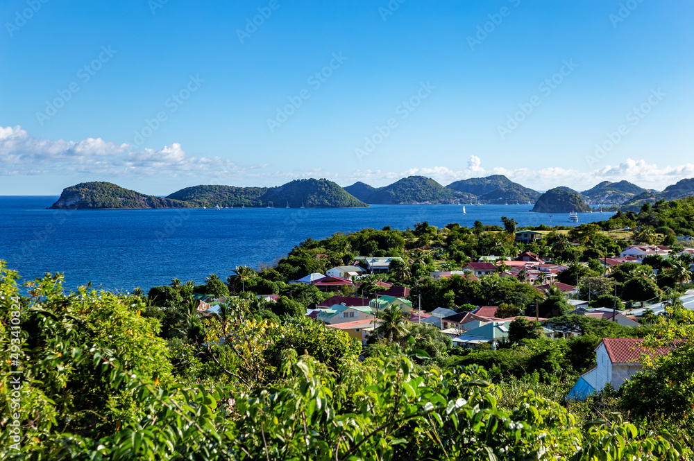 Village on the island of Terre-de-Bas, Iles des Saintes, Les Saintes, Guadeloupe, Lesser Antilles, Caribbean.