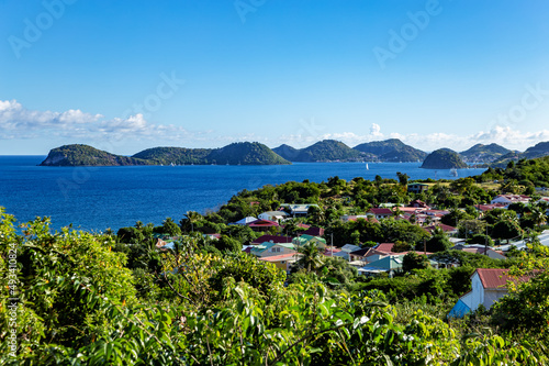 Village on the island of Terre-de-Bas, Iles des Saintes, Les Saintes, Guadeloupe, Lesser Antilles, Caribbean.