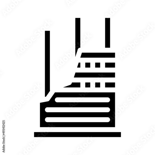 unfinished house glyph icon vector. unfinished house sign. isolated contour symbol black illustration
