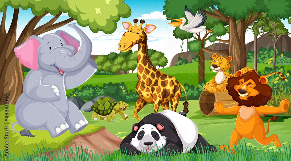 Obraz premium Wild animals in the jungle