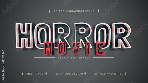 Horror Movie - Editable Text Effect, Font Style
