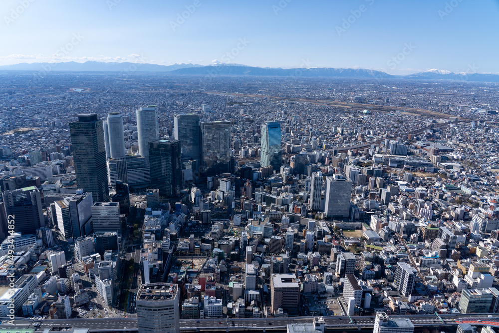 Fototapeta premium 空撮 名古屋駅