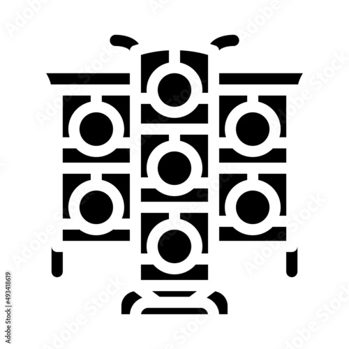 yunluo chinese glyph icon vector. yunluo chinese sign. isolated contour symbol black illustration