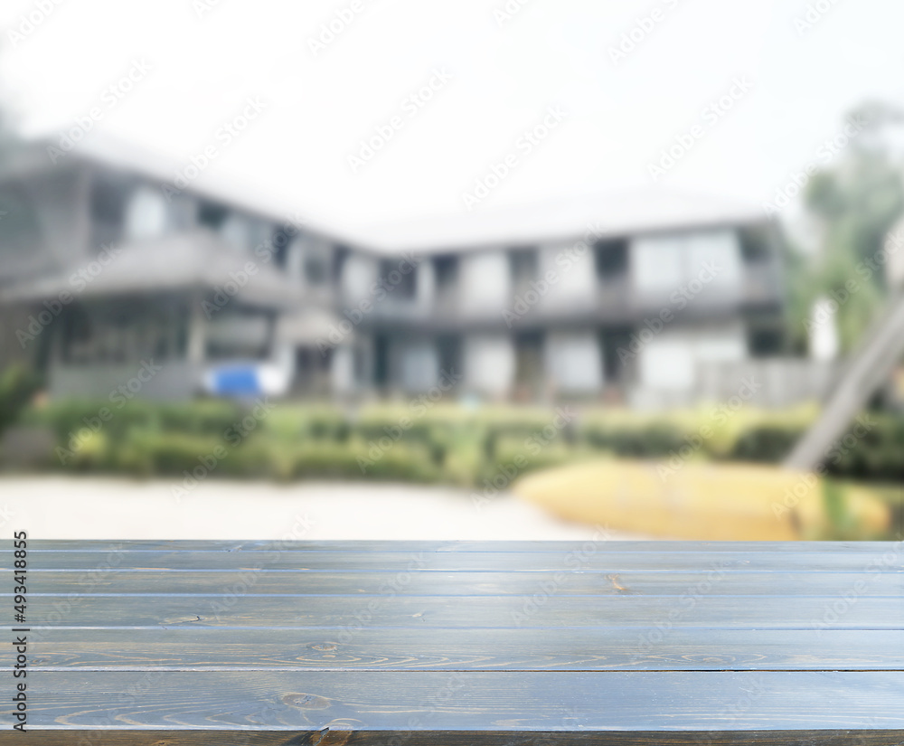 Table Top And Blur Exterior Of Background Table Top And Blur Exterior Of Background