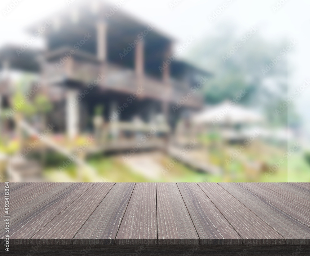 Table Top And Blur Exterior Of Background Table Top And Blur Exterior Of Background