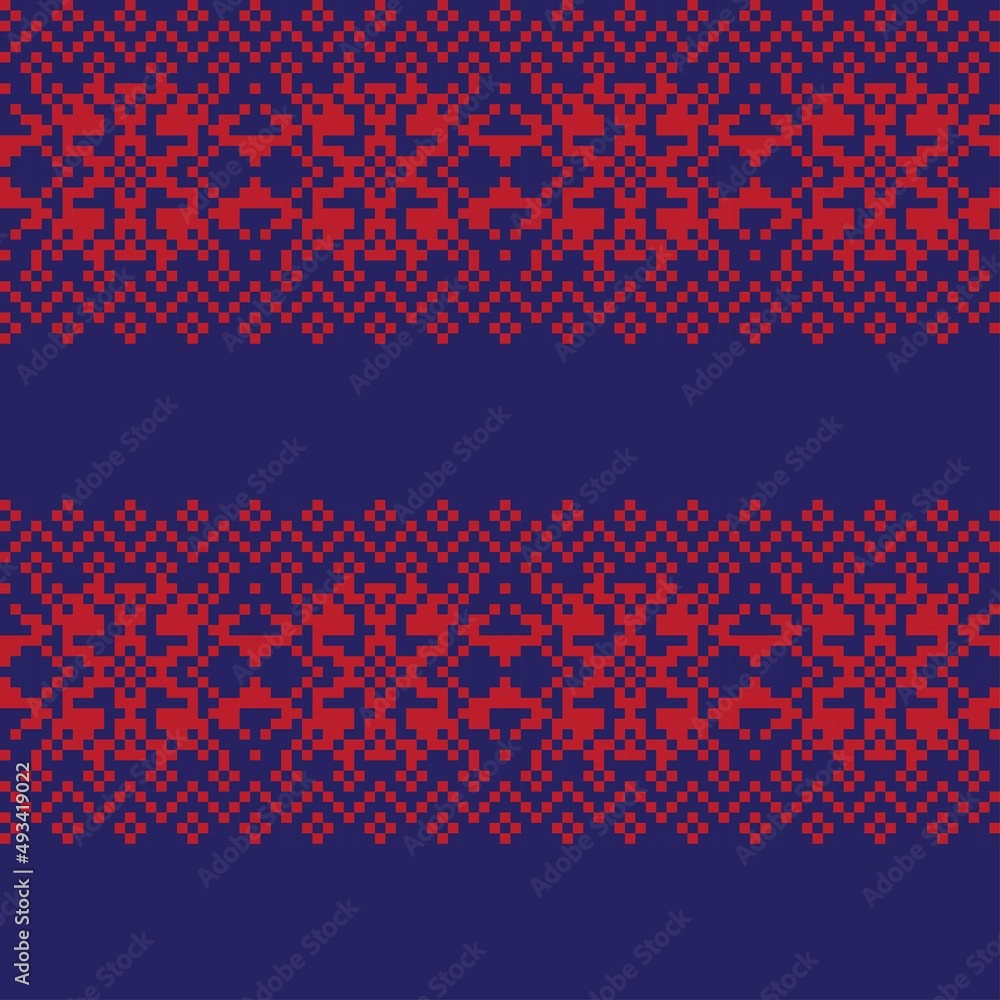 Snowflakes Fair Isle Seamless Pattern Design Snowflakes Fair Isle Seamless Pattern Design
