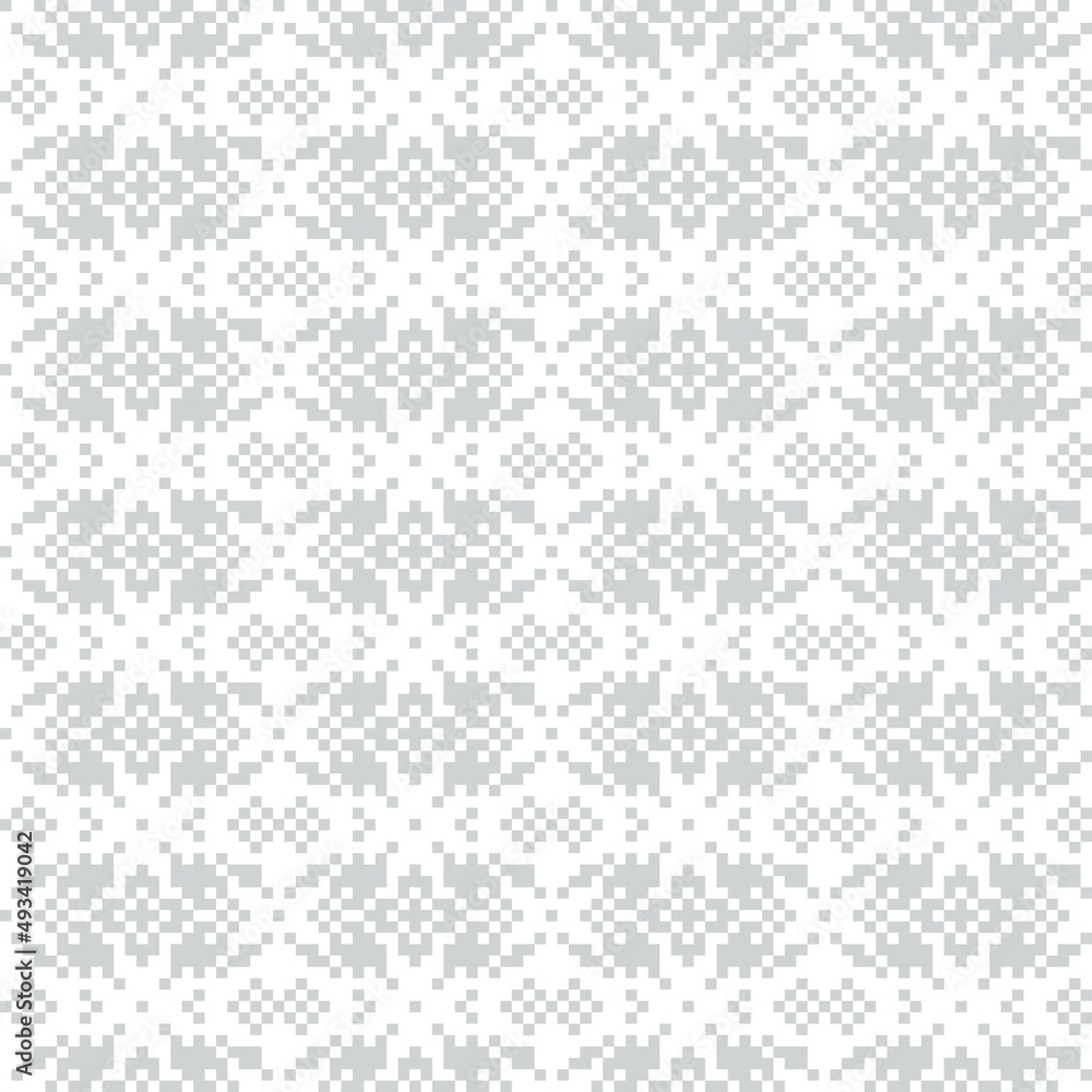 Snowflakes Fair Isle Seamless Pattern Design Snowflakes Fair Isle Seamless Pattern Design