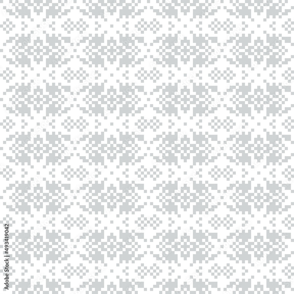 Snowflakes Fair Isle Seamless Pattern Design