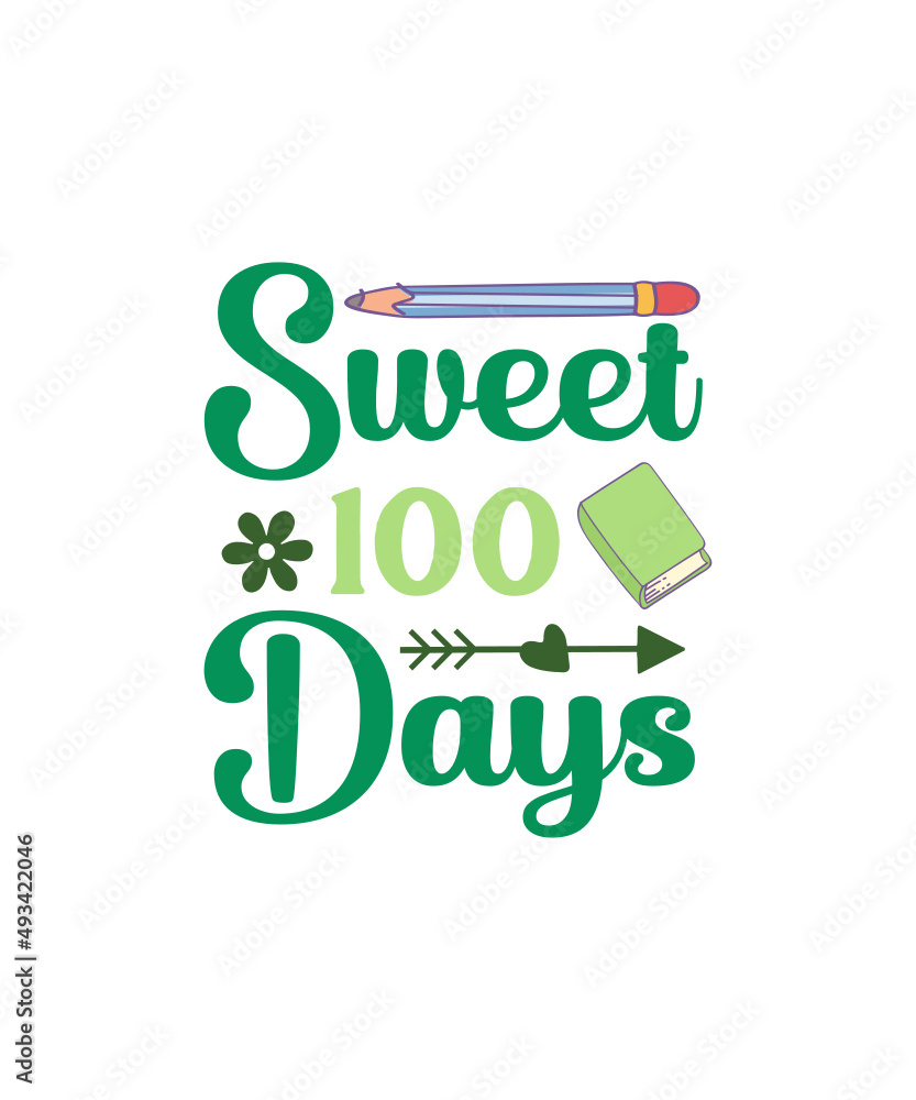 Fototapeta premium 100 days of school Svg Design