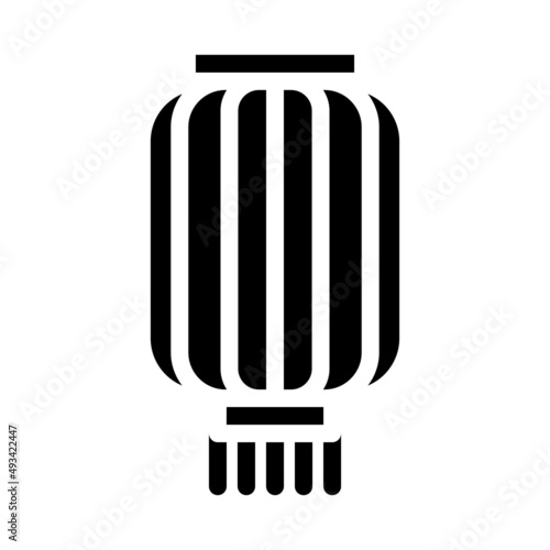lantern chinese glyph icon vector. lantern chinese sign. isolated contour symbol black illustration