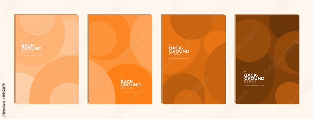 Fototapeta premium set of abstract geometric background with circles vector
