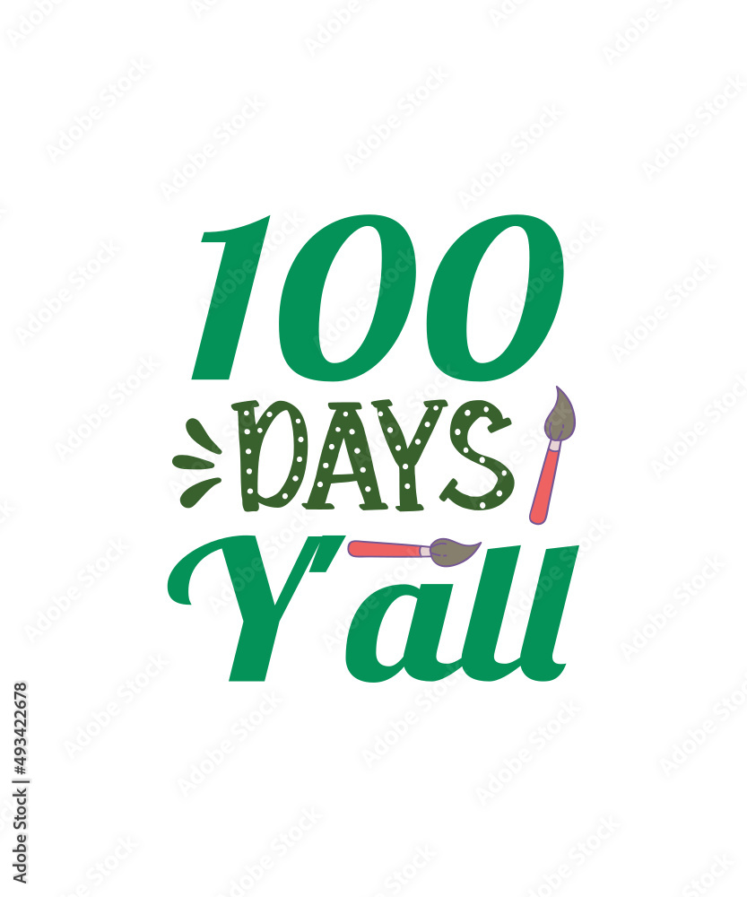 Fototapeta premium 100 days of school Svg Design