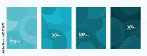 set of abstract geometric background with circles vector