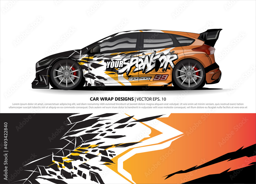 Fototapeta premium car graphic background vector. abstract lines vector with modern camouflage design concept for truck and vehicles graphics vinyl wrap 