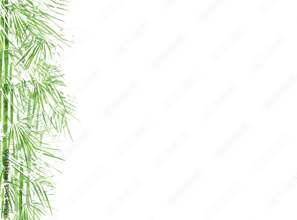 竹と笹のフレーム、背景