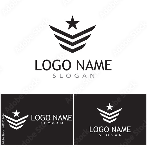 Military icon Vector Illustration design Logo template