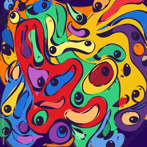 abstract colorful psychedelic art background