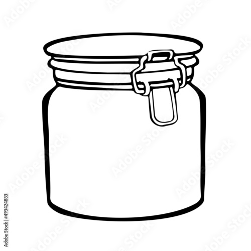 Line Jars with jam. Harvest for the winter, stocks